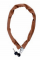 LU 69 H  Lucchetto a catena 80 cm x 5 mm rivestito in Pelle Miele